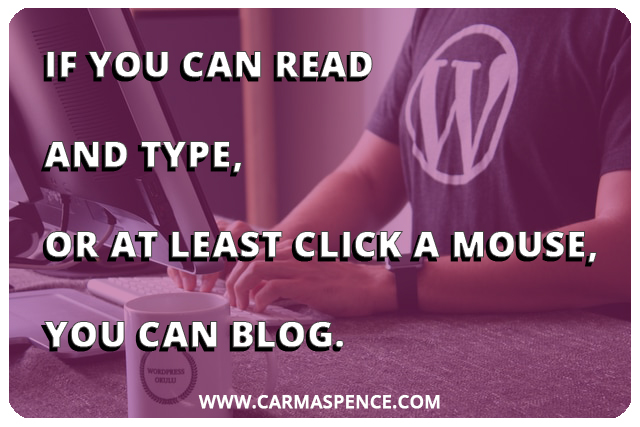 you can blog
